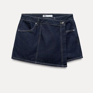 Zara Dark Blue Denim skort